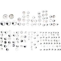 PartzBiz HD DS24010689 - Drag Specialties Chrome Deluxe Engine Bolt Cover Kit For Harley Dyna FXD 06-17 PartzBiz HD DS24010689 - Drag Specialties Chrome Deluxe Engine Bolt Cover Kit For Harley Dyna FXD 06-17