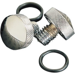PartzBiz HD DSDS490046 - Drag Specialties Chrome Knurled Frame Bolt Kit for Softail Seats 84-07 rear hardware best for repair replacement oem fxst fxvv flst PartzBiz HD DSDS490046 - Drag Specialties Chrome Knurled Frame Bolt Kit for Softail Seats 84-07 rear hardware best for repair replacement oem fxst fxvv flst