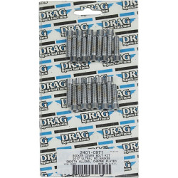 PartzBiz HD DS24010971 - Drag Specialties Chrome Rocker Cover Bolt Replacement Kit Smooth Head 17-19 Harley Davidson Milwaukee Eight M8 M-Eight Touring Softail Hardware Bolts Nuts Washers Engine PartzBiz HD DS24010971 - Drag Specialties Chrome Rocker Cover Bolt Replacement Kit Smooth Head 17-19 Harley Davidson Milwaukee Eight M8 M-Eight Touring Softail Hardware Bolts Nuts Washers Engine