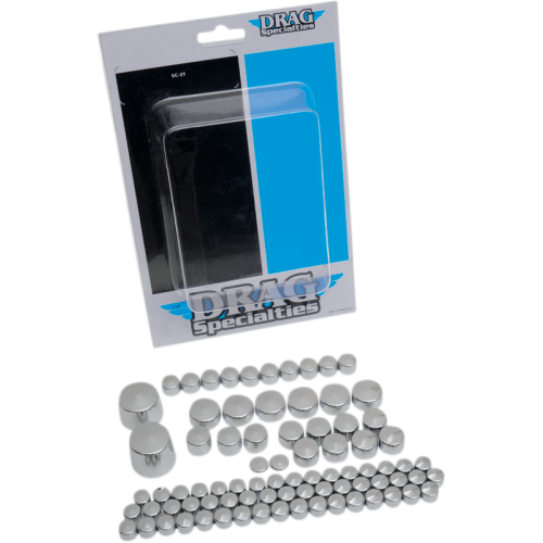 PartzBiz HD: 4417349-Drag Chrome Standard Engine Trans Primary Bolt Cover Kit Harley Softail 07-10 | 2401-0708