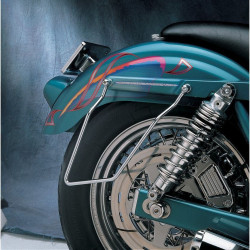 PartzBiz HD DSDS110845 - Drag Specialties Chrome Steel Saddlebag Support Brackets Rails FX; FXE; FXWG | DS-110845 Repl OEM 90584-85 PartzBiz HD DSDS110845 - Drag Specialties Chrome Steel Saddlebag Support Brackets Rails FX; FXE; FXWG | DS-110845 Repl OEM 90584-85