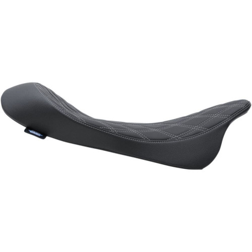 PartzBiz HD: 4417297-Drag Specialties Double Diamond Silver Low Profile Solo Seat Harley FLH 08-19 2008-2019&nbsp;Harley-Davidson Electra Glide Road Glide Road King Street Glide Tri Glide FLHT FLHR FLTR FLHX 0801-1153 08011153