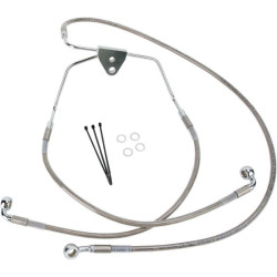PartzBiz HD DS17412626 - Drag Front Extended +6 Stainless Steel Brake Line for Harley 08-13 FLH/T Non ABS | 1741-2626 PartzBiz HD DS17412626 - Drag Front Extended +6 Stainless Steel Brake Line for Harley 08-13 FLH/T Non ABS | 1741-2626