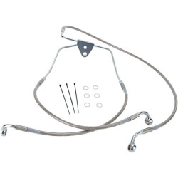 PartzBiz HD DS17412632 - Drag Front Extended +8 Stainless Steel Brake Line for Harley 96-07 FLHT/FLHX | 1741-2632 PartzBiz HD DS17412632 - Drag Front Extended +8 Stainless Steel Brake Line for Harley 96-07 FLHT/FLHX | 1741-2632