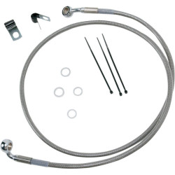 PartzBiz HD DS17412673 - Drag Front Extended +8 Stainless Steel Brake Line for Harley 99-07 FXST | 1741-2673 PartzBiz HD DS17412673 - Drag Front Extended +8 Stainless Steel Brake Line for Harley 99-07 FXST | 1741-2673