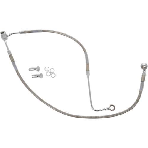 PartzBiz HD: 4417224-Drag Specialties สายเบรกสแตนเลสล่างด้านหน้าสำหรับ Harley 12-13 FXS w/ ABS - ความยาวสต็อก PartzBiz HD: 4417224-Drag Specialties สายเบรกสแตนเลสล่างด้านหน้าสำหรับ Harley 12-13 FXS w/ ABS - ความยาวสต็อก