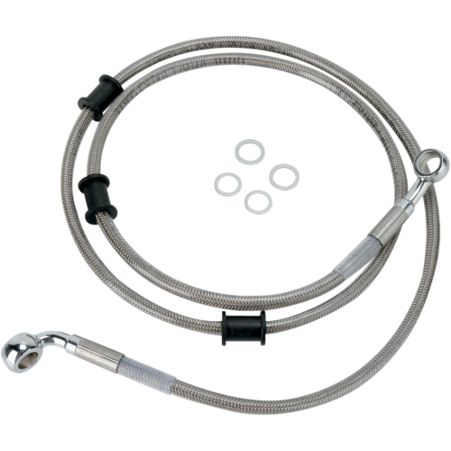 PartzBiz HD: 4417233-Drag Specialties สายเบรกสแตนเลสด้านหน้าสำหรับ Harley 08-10 FLST/F ที่ไม่มี ABS PartzBiz HD: 4417233-Drag Specialties สายเบรกสแตนเลสด้านหน้าสำหรับ Harley 08-10 FLST/F ที่ไม่มี ABS