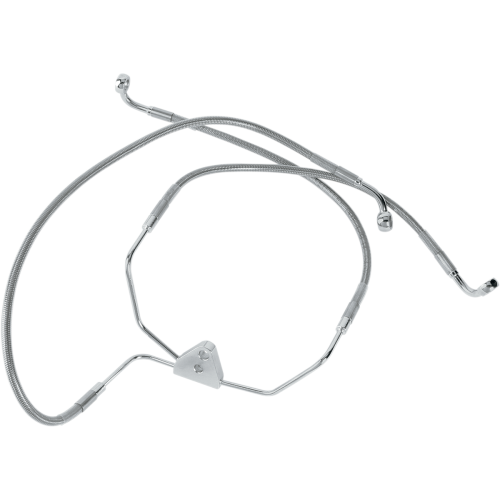 PartzBiz HD: 4417238-Drag Specialties Front Stainless Steel Brake Line for Harley 94-07 FLHR / FLTR - Stock Length
