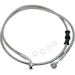 PartzBiz HD DS12042749 - Drag Specialties Front Stainless Steel Brake Line for Harley 95-06 FX Springer Softail - Stock Length PartzBiz HD DS12042749 - Drag Specialties Front Stainless Steel Brake Line for Harley 95-06 FX Springer Softail - Stock Length