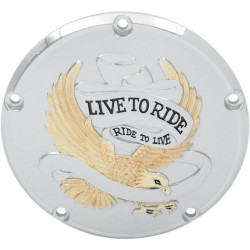 PartzBiz HD DS11070158 - Drag Specialties Gold 5 Hole Live to Ride Derby Cover Harley Twin Cam 99-16 | 1107-0158 PartzBiz HD DS11070158 - Drag Specialties Gold 5 Hole Live to Ride Derby Cover Harley Twin Cam 99-16 | 1107-0158