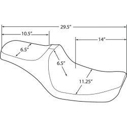 PartzBiz HD DS08030653 - Drag Specialties Predator III Silver Diamond 2-Up Seat for 96-03 Harley Dyna FXD best new custom motorcycle saddle upgrade replacement PartzBiz HD DS08030653 - Drag Specialties Predator III Silver Diamond 2-Up Seat for 96-03 Harley Dyna FXD best new custom motorcycle saddle upgrade replacement