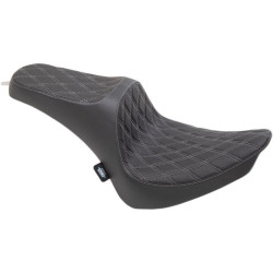 PartzBiz HD DS08021360 - Drag Specialties Predator III Silver Double Diamond 2-Up Seat Harley FL FX Softail 00-17 PartzBiz HD DS08021360 - Drag Specialties Predator III Silver Double Diamond 2-Up Seat Harley FL FX Softail 00-17