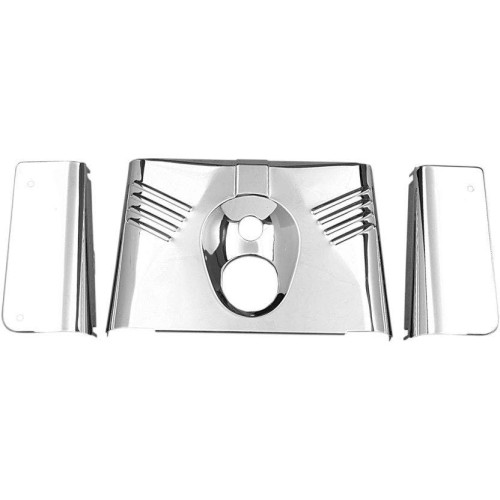 PartzBiz HD: 4417061-Drag Specialties Chrome Ribbed 3 Piece Fork Tins Nacelle Harley 86-17 Softail | DS-222910 Repl OEM 67808-86; 67816-86; 67820-86 PartzBiz HD: 4417061-Drag Specialties Chrome Ribbed 3 Piece Fork Tins Nacelle Harley 86-17 Softail | DS-222910 Repl OEM 67808-86; 67816-86; 67820-86