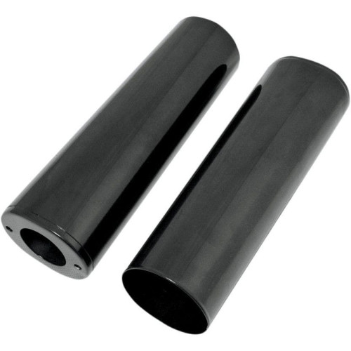 PartzBiz HD: 4417045-Drag Specialties Black Smooth Plus +4 Fork Boots 10.5" Upper Slider Covers 84-13 | 0411-0046 PartzBiz HD: 4417045-Drag Specialties Black Smooth Plus +4 Fork Boots 10.5" Upper Slider Covers 84-13 | 0411-0046