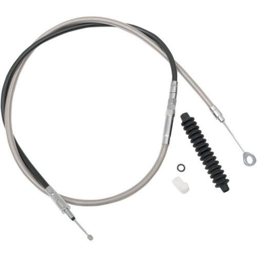 PartzBiz HD: 4417017-Drag Stainless 66" Long Plus + 4" Longer Clutch Cable for Harley 08-13 FLH/T | 0652-1492 PartzBiz HD: 4417017-Drag Stainless 66" Long Plus + 4" Longer Clutch Cable for Harley 08-13 FLH/T | 0652-1492
