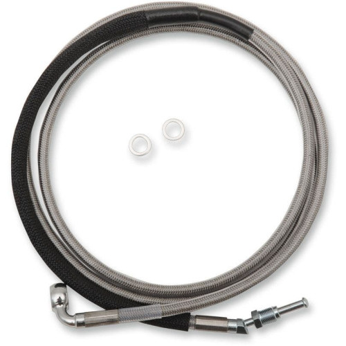 PartzBiz HD: 4416992-Drag Stainless Braided Extended Plus + 6 Hydraulic Clutch Line Cable FLTRX 17-18 | 0661-0027 PartzBiz HD: 4416992-Drag Stainless Braided Extended Plus + 6 Hydraulic Clutch Line Cable FLTRX 17-18 | 0661-0027