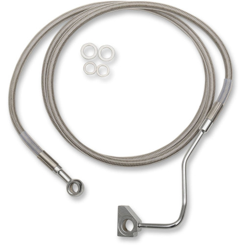 PartzBiz HD: 4416963-Drag Stainless Steel Extended Length Front Brake Line Harley 14-15 W/ABS Plus 4 - 1741-3990 PartzBiz HD: 4416963-Drag Stainless Steel Extended Length Front Brake Line Harley 14-15 W/ABS Plus 4 - 1741-3990