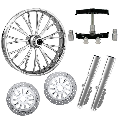 PartzBiz HD: 4416805-Dynasty Accent Chrome 23” ยางล้อคู่พร้อมท่อนล่างและตัวเลื่อนแบบ Raked Triple Trees | Dynasty Accent-DUAL-CHR-KIT-PCKG PartzBiz HD: 4416805-Dynasty Accent Chrome 23” ยางล้อคู่พร้อมท่อนล่างและตัวเลื่อนแบบ Raked Triple Trees | Dynasty Accent-DUAL-CHR-KIT-PCKG