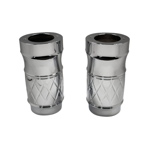 PartzBiz HD: 4416483-Eddie Trotta Platinum Cut Fat Tyre Fork Slider Covers สำหรับ Harley 14-23 FLH | ทีซี-WT963 PartzBiz HD: 4416483-Eddie Trotta Platinum Cut Fat Tyre Fork Slider Covers สำหรับ Harley 14-23 FLH | ทีซี-WT963