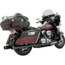 PartzBiz HD ds18001363 - Bassani Black +P Bagger Stepped True Duals Power Curve Headers 4" Mufflers Blk | 1F46RB PartzBiz HD ds18001363 - Bassani Black +P Bagger Stepped True Duals Power Curve Headers 4" Mufflers Blk | 1F46RB