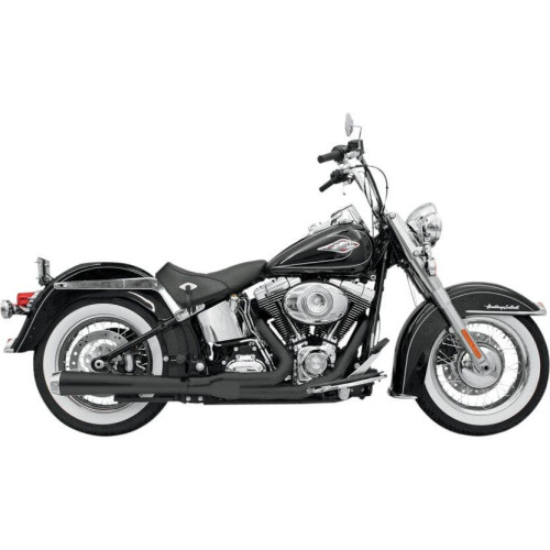 PartzBiz HD: 4416391-Bassani Black Road Rage 2 Into 1 Long Megaphone Exhaust Harley Softail 86-16 | 12121J PartzBiz HD: 4416391-Bassani Black Road Rage 2 Into 1 Long Megaphone Exhaust Harley Softail 86-16 | 12121J