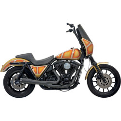 PartzBiz HD DS18001597 - Bassani Black Road Rage 2 Into 1 Short Exhaust Harley FXR 84-00 w/ Pegs | 1FXR2B PartzBiz HD DS18001597 - Bassani Black Road Rage 2 Into 1 Short Exhaust Harley FXR 84-00 w/ Pegs | 1FXR2B