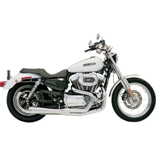 PartzBiz HD: 4416402-Bassani Chrome Road Rage 2 Into 1 Short Upswept Muffler Exhaust Harley XL 86-03 | 14212J PartzBiz HD: 4416402-Bassani Chrome Road Rage 2 Into 1 Short Upswept Muffler Exhaust Harley XL 86-03 | 14212J
