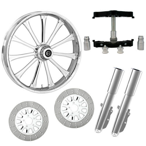 PartzBiz HD: 4416376-ยางล้อ Exile Chrome 23” Dual Rotors พร้อมท่อนล่างและตัวเลื่อน Raked Triple Trees | พลัดถิ่น-DUAL-CHR-KIT-PCKG PartzBiz HD: 4416376-ยางล้อ Exile Chrome 23” Dual Rotors พร้อมท่อนล่างและตัวเลื่อน Raked Triple Trees | พลัดถิ่น-DUAL-CHR-KIT-PCKG