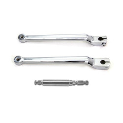 PartzBiz HD MU44217X2 & TR496041X1 - ชุดคันเกียร์แบบ Splined Shift Lever แบบขยายขนาด 9-3/4” พร้อมเพลา 86-18 Harley