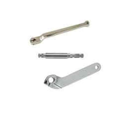 PartzBiz HD EPC-TOE-SHAFT-INNER-CH - ขยายความยาว 2-1/4” คันเกียร์ Chrome พร้อมเพลาและด้านใน 83-18 Harley FLH/T FLST