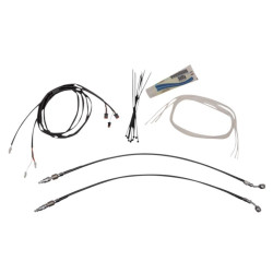 PartzBiz HD FBI-109214-B - Fat Baggers 14"-16" EZ Install Black Extended Cables Install Kit Harley FL 14-20 | 109214-B
