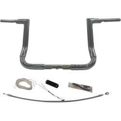 PartzBiz HD FBI-609112 - Fat Baggers Inc Chrome 1-1/2 EZ ติดตั้งแฮนด์แบบแบน 12” Harley FLH 08-13 PartzBiz HD FBI-609112 - Fat Baggers Inc Chrome 1-1/2 EZ ติดตั้งแฮนด์แบบแบน 12” Harley FLH 08-13