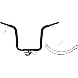 PartzBiz HD FBI-801516-B - FBI Black 16" Round Top Plug n Play EZ 1-1/2" Handlebar Kit Harley 14-15 FLH Touring | 801516-B PartzBiz HD FBI-801516-B - FBI Black 16" Round Top Plug n Play EZ 1-1/2" Handlebar Kit Harley 14-15 FLH Touring | 801516-B