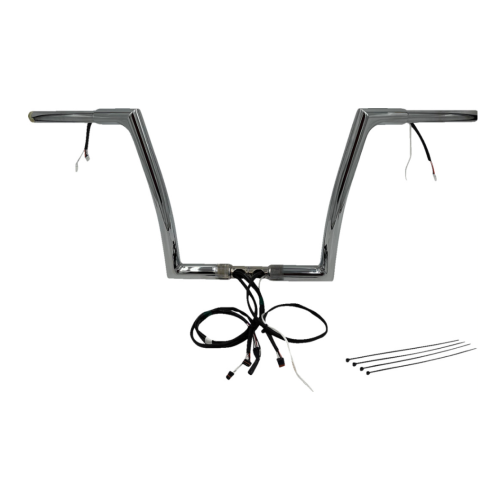 PartzBiz HD: 4416214-FBI Chrome 12" Flat Top Plug n Play EZ 1-1/4" Handlebar Kit Harley 16-23 FLTRX/S | 702912 PartzBiz HD: 4416214-FBI Chrome 12" Flat Top Plug n Play EZ 1-1/4" Handlebar Kit Harley 16-23 FLTRX/S | 702912