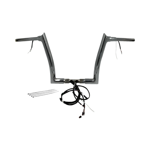 PartzBiz HD: 4416175-FBI Chrome 12" Pointed Top Plug n Play EZ 1-1/2" Handlebar Kit Harley 15 FLTRX/S | 801312 PartzBiz HD: 4416175-FBI Chrome 12" Pointed Top Plug n Play EZ 1-1/2" Handlebar Kit Harley 15 FLTRX/S | 801312
