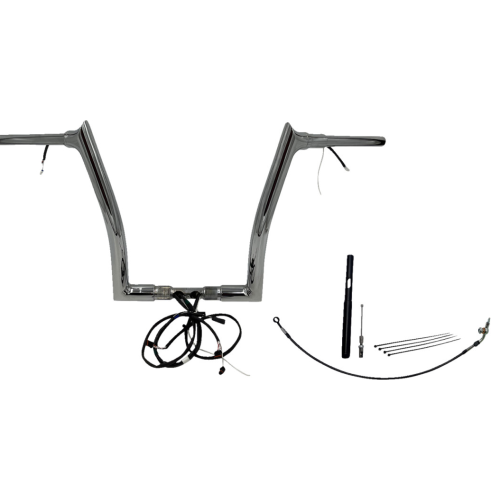 PartzBiz HD: 4416166-FBI Chrome 14" Pointed Top Plug n Play EZ 1-1/2" Handlebar Kit Harley 21-23 FLTRX/S FLTRU | 812914 PartzBiz HD: 4416166-FBI Chrome 14" Pointed Top Plug n Play EZ 1-1/2" Handlebar Kit Harley 21-23 FLTRX/S FLTRU | 812914