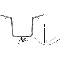 PartzBiz HD FBI-712016 - FBI Chrome 16 ” Flat Top Plug n Play EZ 1-1/4 ” ชุดแฮนด์บาร์ Harley 21-23 FLH/T | 712016 PartzBiz HD FBI-712016 - FBI Chrome 16 ” Flat Top Plug n Play EZ 1-1/4 ” ชุดแฮนด์บาร์ Harley 21-23 FLH/T | 712016