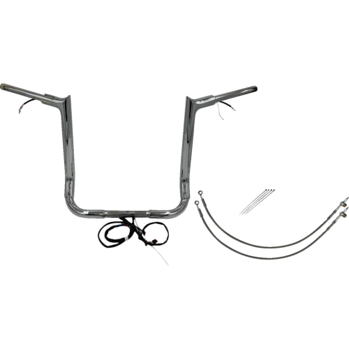 PartzBiz HD: 4416151-FBI Chrome 16 ” Pointed Top Plug n Play EZ 1-1/2 ” ชุดแฮนด์บาร์ Harley 16-20 FLH/T | 802216 PartzBiz HD: 4416151-FBI Chrome 16 ” Pointed Top Plug n Play EZ 1-1/2 ” ชุดแฮนด์บาร์ Harley 16-20 FLH/T | 802216