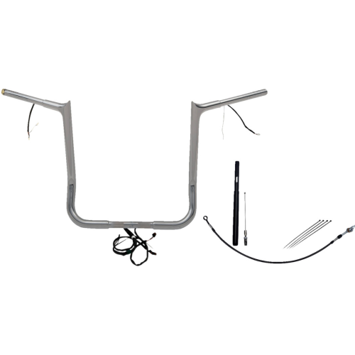 PartzBiz HD: 4416117-FBI Chrome 16" Pointed Top Plug n Play EZ 1-1/4" Handlebar Kit Harley 21-23 FLH/T | 912016 PartzBiz HD: 4416117-FBI Chrome 16" Pointed Top Plug n Play EZ 1-1/4" Handlebar Kit Harley 21-23 FLH/T | 912016