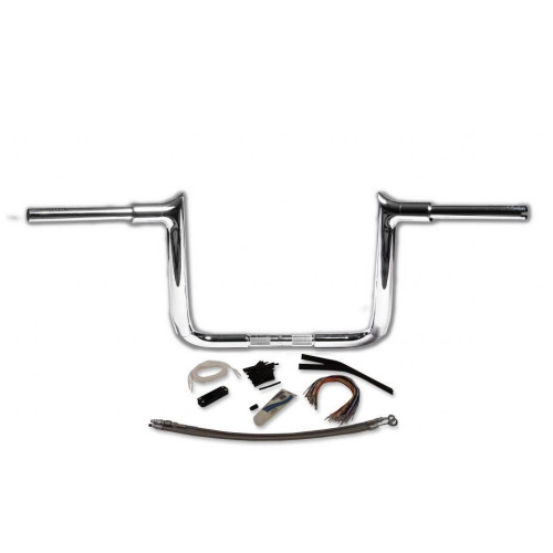 PartzBiz HD: 4416076-FBI Fat Baggers 1-1/2 Chrome 14" EZ Install Pointed Handlelbar Cable PKG FLH 08-13 | 809114 PartzBiz HD: 4416076-FBI Fat Baggers 1-1/2 Chrome 14" EZ Install Pointed Handlelbar Cable PKG FLH 08-13 | 809114