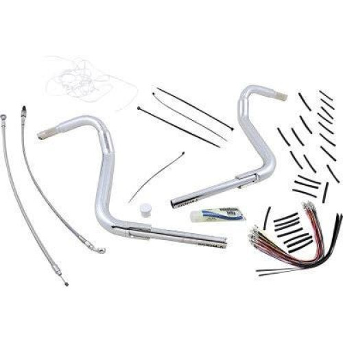 PartzBiz HD: 4416081-FBI Fat Baggers 1-1/2 Chrome 14" EZ Install Rounded Top Handlelbar Cable PKG FLH 14-20 809514 0601-5295 06015295 PartzBiz HD: 4416081-FBI Fat Baggers 1-1/2 Chrome 14" EZ Install Rounded Top Handlelbar Cable PKG FLH 14-20 809514 0601-5295 06015295