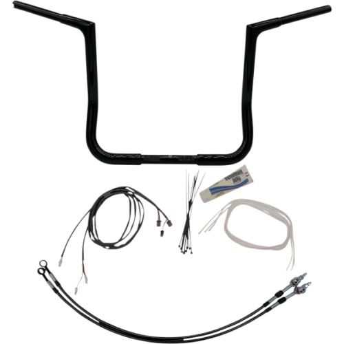 PartzBiz HD: 4416052-FBI Fat Baggers 1-1/4 Black 14 EZ Install Flat Top Handlebar Harley Touring 14-20 PartzBiz HD: 4416052-FBI Fat Baggers 1-1/4 Black 14 EZ Install Flat Top Handlebar Harley Touring 14-20
