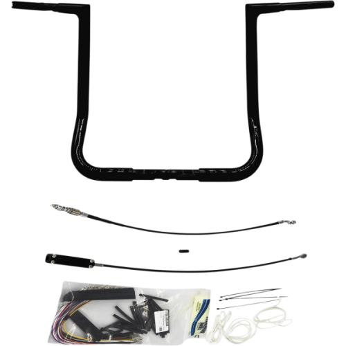 PartzBiz HD: 4416053-FBI Fat Baggers 1-1/4 สีดำ 16 EZ ติดตั้งแบนด้านบน Handlebar Harley Batwing 98-13 PartzBiz HD: 4416053-FBI Fat Baggers 1-1/4 สีดำ 16 EZ ติดตั้งแบนด้านบน Handlebar Harley Batwing 98-13