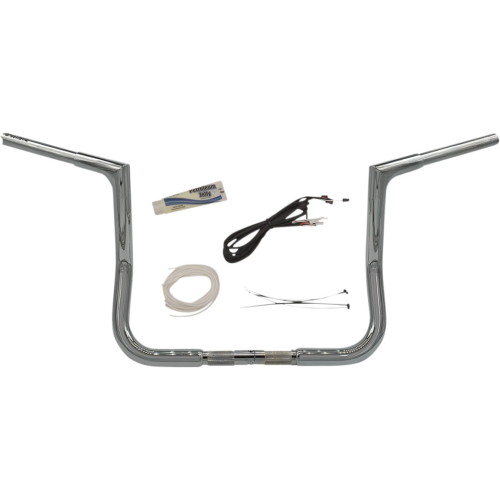 PartzBiz HD: 4416057-FBI Fat Baggers 1-1/4 Chrome 12 EZ Install Flat Top Handlebar Harley Touring 14-20 PartzBiz HD: 4416057-FBI Fat Baggers 1-1/4 Chrome 12 EZ Install Flat Top Handlebar Harley Touring 14-20
