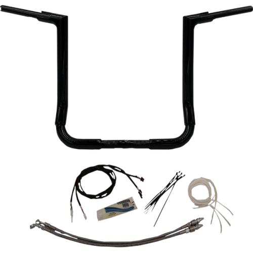 PartzBiz HD: 4416064-FBI Fat Baggers Black 1-1/2" EZ Install Flat Top 16" Handlebar Harley FLH 14-Up PartzBiz HD: 4416064-FBI Fat Baggers Black 1-1/2" EZ Install Flat Top 16" Handlebar Harley FLH 14-Up
