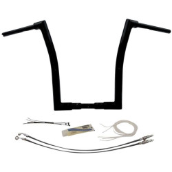PartzBiz HD FBI-609316-B - FBI Fat Baggers สีดำ 1-1/2” EZ ติดตั้งแฮนด์แบนด้านบน 16” Harley FLTR 15-20