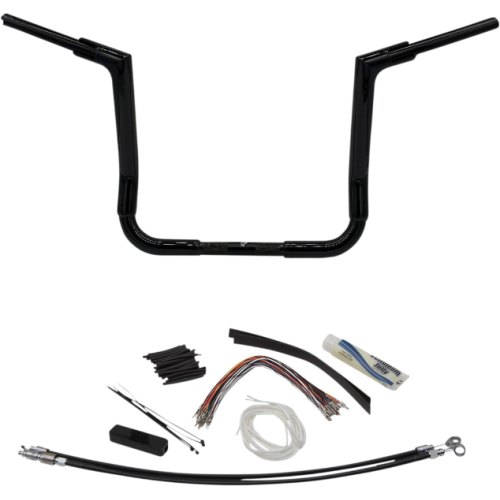 PartzBiz HD: 4416029-FBI Fat Baggers Black 1-1/2 EZ Install Flat Top Handlebar 12" Harley FLH 08-13 PartzBiz HD: 4416029-FBI Fat Baggers Black 1-1/2 EZ Install Flat Top Handlebar 12" Harley FLH 08-13