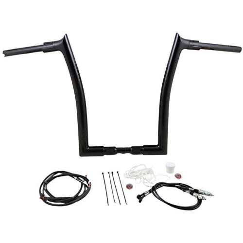 PartzBiz HD: 4416031-FBI Fat Baggers Black 1-1/2” EZ Install Pointed Top 16” ชุดแฮนด์บาร์ Harley 18+ PartzBiz HD: 4416031-FBI Fat Baggers Black 1-1/2” EZ Install Pointed Top 16” ชุดแฮนด์บาร์ Harley 18+