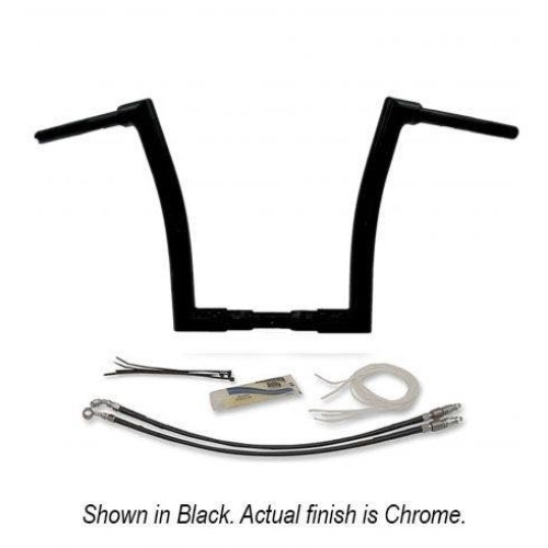 PartzBiz HD: 4415965-FBI Fat Baggers Chrome 1-1/2" EZ Install Flat Top 14" Handlebar Harley FLTR 15-20 PartzBiz HD: 4415965-FBI Fat Baggers Chrome 1-1/2" EZ Install Flat Top 14" Handlebar Harley FLTR 15-20