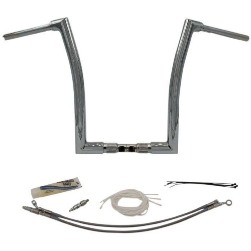 PartzBiz HD: 4415967-FBI Fat Baggers Chrome 1-1/2" EZ Install Flat Top 16" Handlebar Harley FLTR 15-20 PartzBiz HD: 4415967-FBI Fat Baggers Chrome 1-1/2" EZ Install Flat Top 16" Handlebar Harley FLTR 15-20